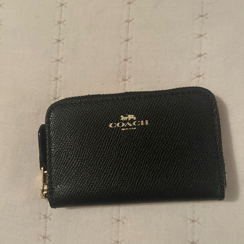 Coach Black Leather Card Holder